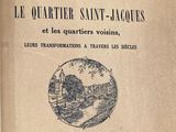 an old book with a picture of a building in the background