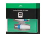 deux brosses à dents blanches et bleues dans une boîte noire