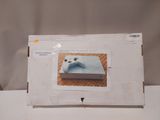 a white box with a picture of a cat on it