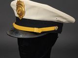 a close up of a hat on a mannequin head