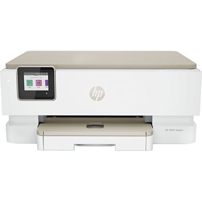 L'imprimante HP Deskjet est posée sur une surface blanche