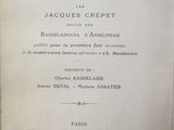 an old book with a black and white title on it