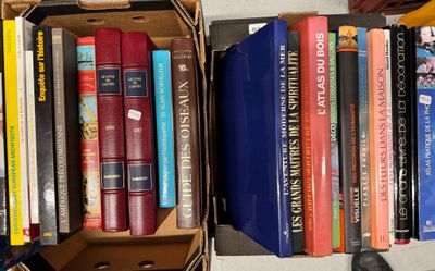 a lot of books that are sitting in a box