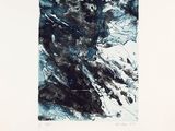 an image of a black and white painting on a white wall