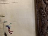 a picture of a picture of people flying kites in the sky