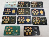 Plusieurs types de pièces en euros sont exposés sur une table
