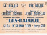 une vieille affiche de concert des Relais, mettant en vedette le groupe