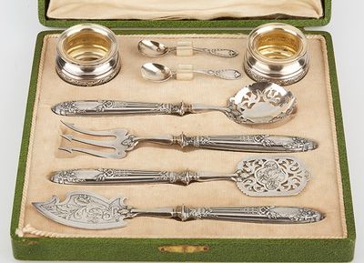 4 Couverts à Mignardises En Métal Argenté - Avec écrin - Occasion