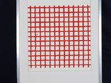 an image of a picture of a painting on a easel with a black background