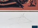 a drawing of a person sitting on a bench