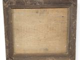 an old wooden picture frame with a white background on a white surface