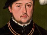portrait of a man in a black dress with a feather on his head