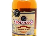 the bottle of botafog is sitting on a white surface