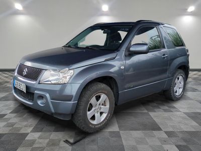 une photo d'un SUV Suzuki bleu garé dans un garage