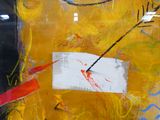 a picture of a painting of a man holding a knife