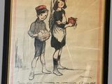 une photo d'une affiche accrochée au mur d'un restaurant