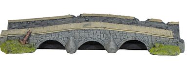 an image of a model of a stone bridge on a white background
