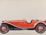 dessin d'une voiture rouge et noire sur fond blanc
