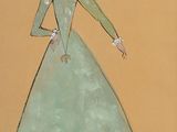 an image of a drawing of a woman in a green dress