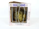a small box with a stuffed animal inside of it