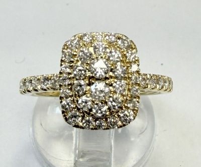 Bague de style Art Déco en or jaune 750°/.