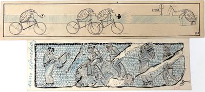 Cyclisme / Dessin de presse Miguel ZAMACOÏS (1866-1955)