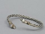 a close up of a silver bracelet with a snake on it