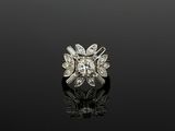 a diamond and white gold ring