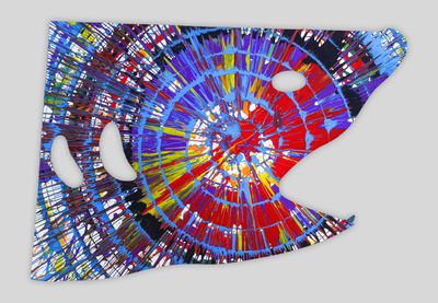 une image colorée représentant un poisson qui a la forme d'un poisson