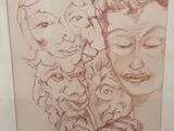 une image représentant un dessin d'une femme et d'un enfant
