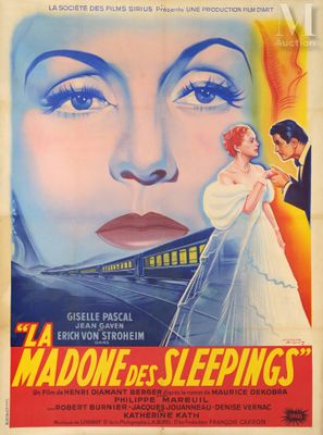 the poster for the movie, la madone des sleepings