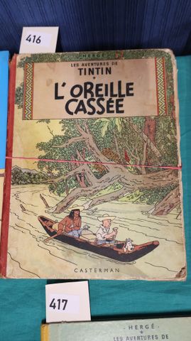 TINTIN: le scepter d’Ottokar. Casterman, 1947. Mauvais état. TINT...