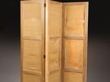 an image of a room divider with two doors open