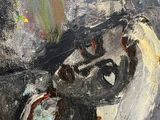 an image of a painting of a man with a hat on his head