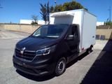a picture of a black van parked in a parking lot