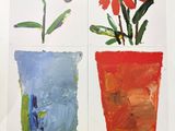 une photo d'une affiche sur laquelle figurent trois fleurs