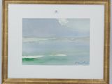 an image of a painting of a wave coming in to the ocean