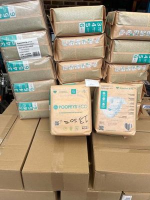 boxes stacked on top of each other in a warehouse