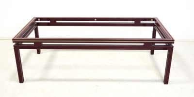 an image of a wooden coffee table with a glass top