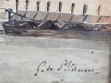 an image of a painting of a boat in a body of water