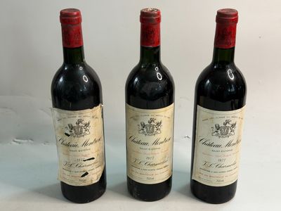 3 bouteilles Château MONTROSE 1972 2ème GCC Saint Estèphe (B…