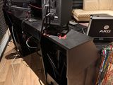 a room with a lot of computer equipment on the floor