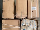 several boxes are stacked on top of each other on the floor