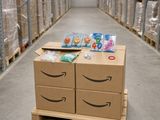 an image of a picture of a box of food on a pallet