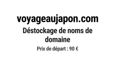 Nom de domaine voyageaujapon.com.