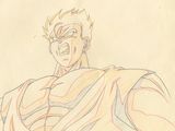 un dessin représentant un homme avec une cape sur les épaules