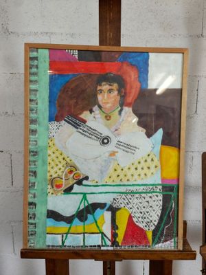 René MAINARD-BOUISSON (1939 - 2018) : "Portrait picassien".