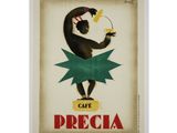 une affiche vintage faisant la promotion d'un café, en français