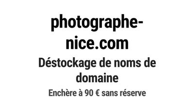 Nom de domaine photographe-nice.