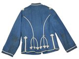 an image of a blue jacket with white trims and buttons